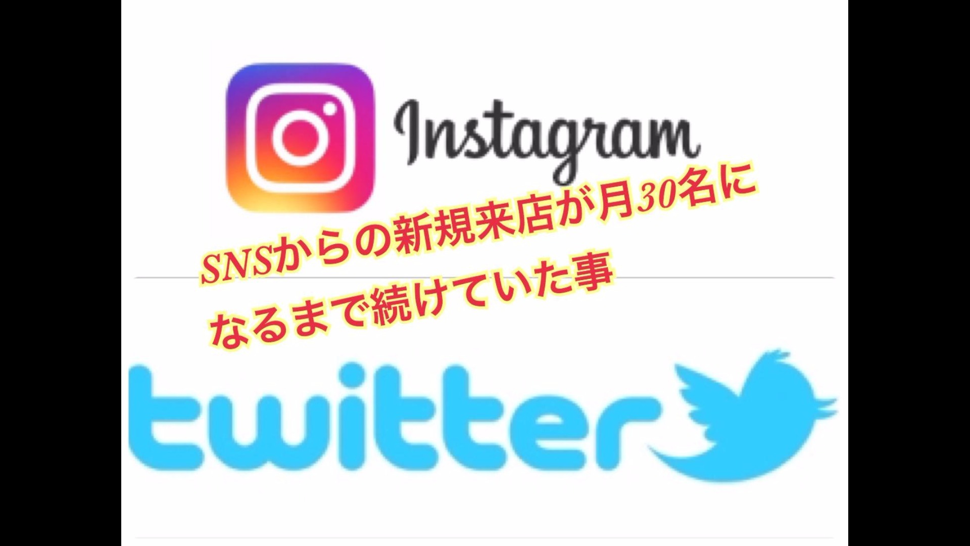 SNSからの新規来店が月30名になるまで続けていた事
